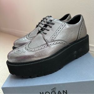 Hogan laced platform Oxford as seen on TV